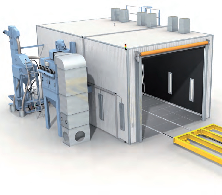 Shot blasting and sand blasting shop series equipment